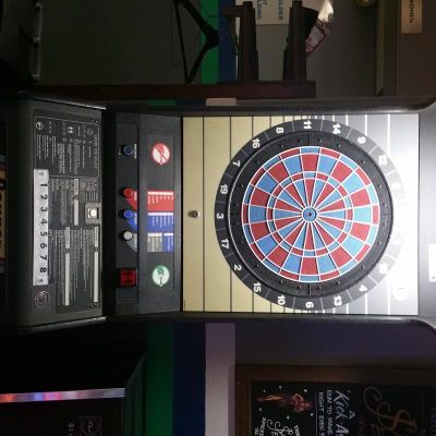 Dart board machine.