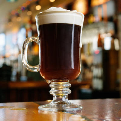 Irish coffee with whipped cream