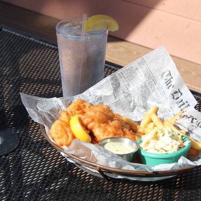 Fish N Chips and a cold beverage
