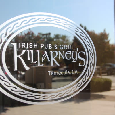 Irish pub & grill Killarney's Temecula CA glass overlay