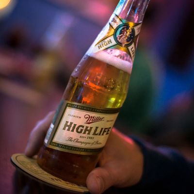 Miller High Life beer.
