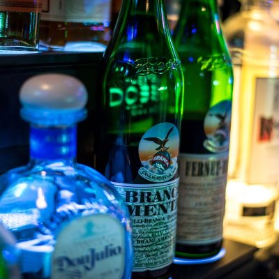 Don Julio and Fernet Branca.