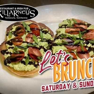 A digital pamphlet advertising Saturday brunch