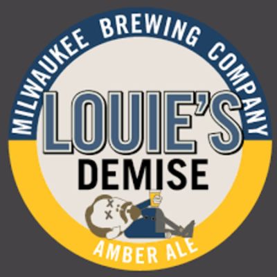 Louie's Demise Amber Ale logo.