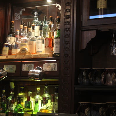 Scotch and other liquors, backlit