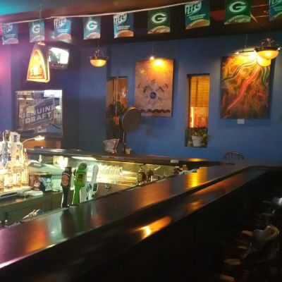 Bar counter.