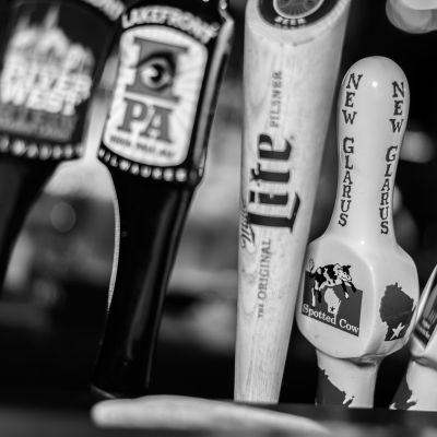 Beer taps.