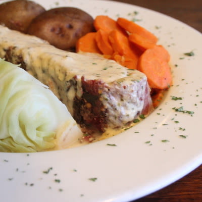 Corn Beef & Cabbage closeup