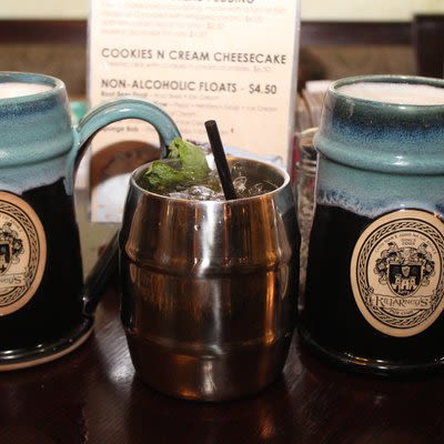 Served drinks on the table