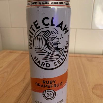 Can of White Claw seltzer.
